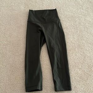 Lululemon Align Crop 21” leggings in dark olive - size 0